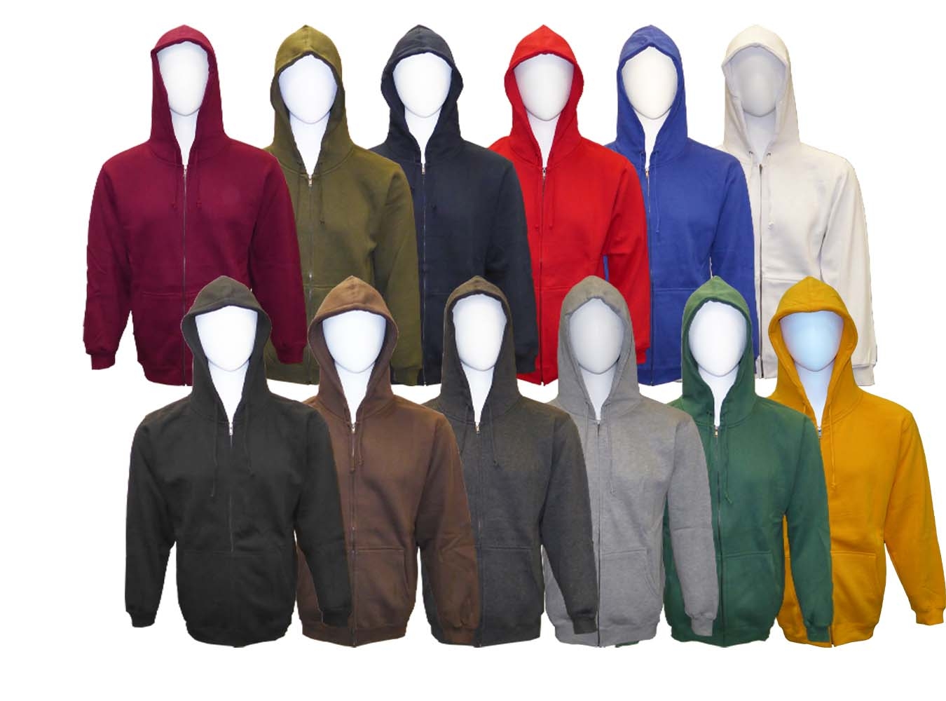 Adult Hooded Full Covered Zipper Fleece Sweatshirt Jacket